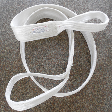 白色尼龙吊装带,白色扁平大吨位起重吊带,白色尼龙双扣起重扁平吊带,